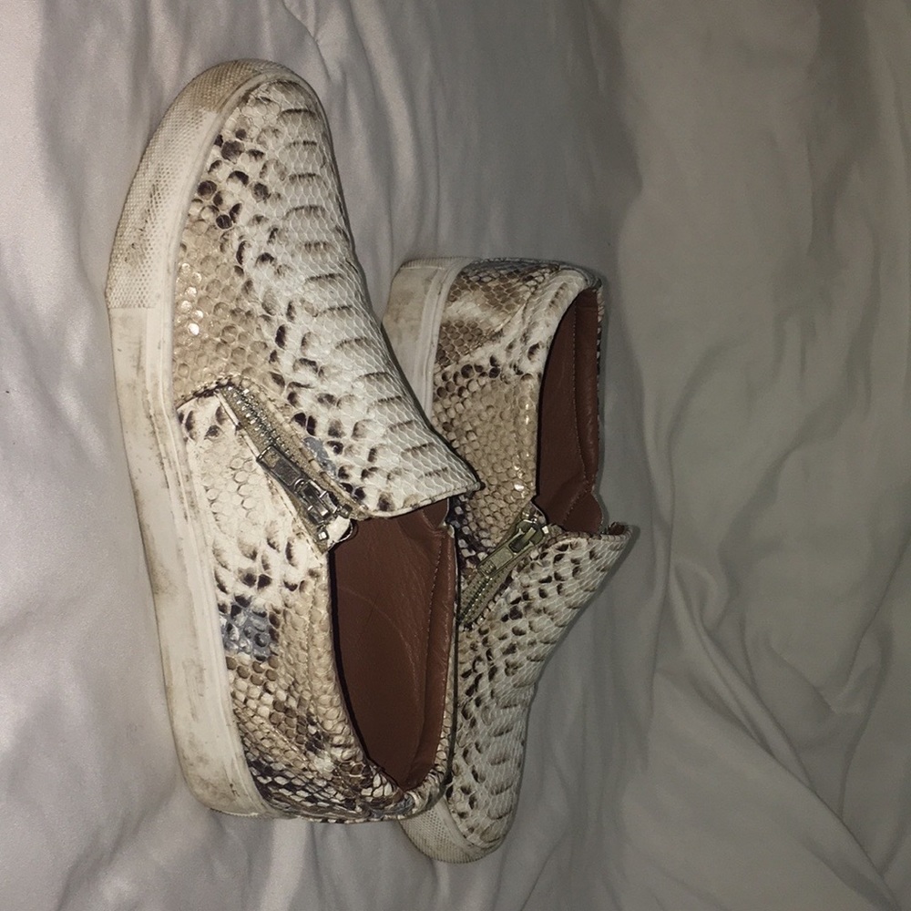snake-print shoes